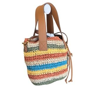 Multicolor Striped Tote Bag